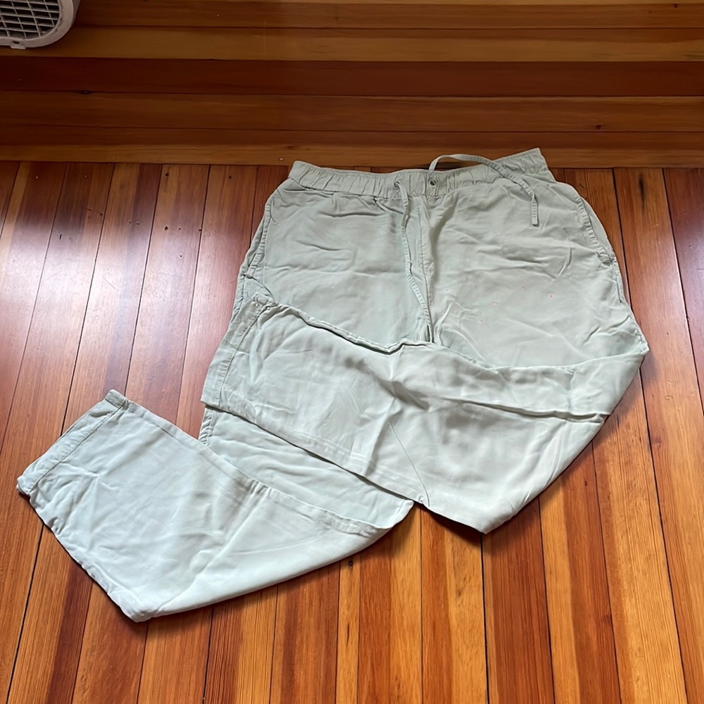 sea green flowy pants